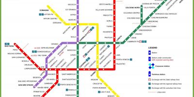 Milano kort metro
