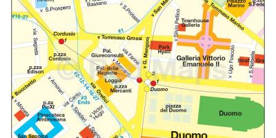 Milano shopping district kort