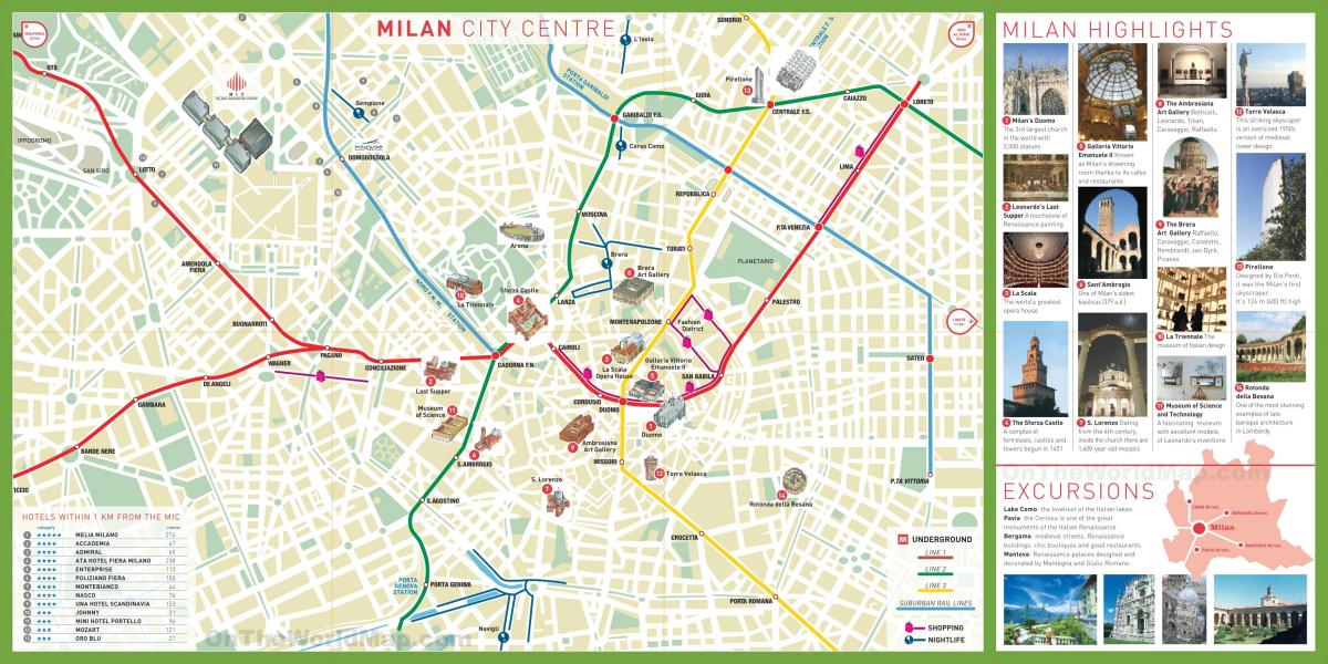city sightseeing milano kort