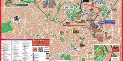 Milano ' hop on, hop-off ruten kort